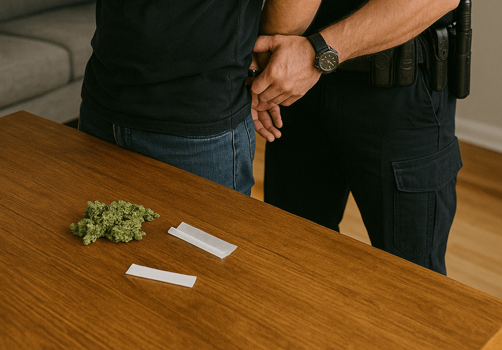 arrested for possession of marijuana